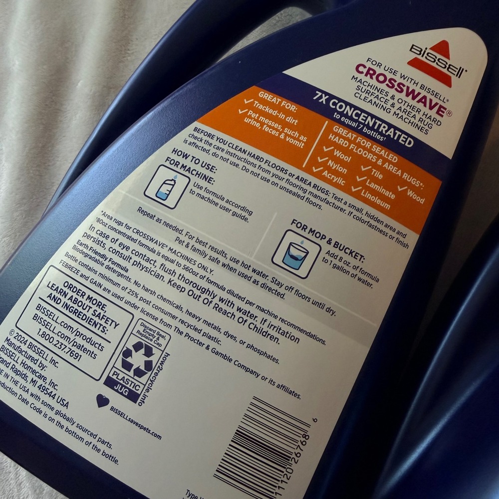Bissell Crosswave Multi-Surface Gain & Hard Floor Formula 80oz 2-Pack - Picture 8 of 11